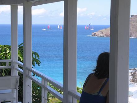 St. Barths Bucket Races 2010 viewed from Villa Flamands Blue